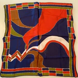 Vintage Scarf Navy Red